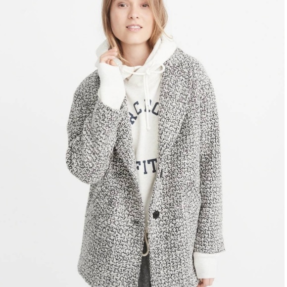 Abercrombie & Fitch Jackets & Blazers - Abercrombie & Fitch Salt + Pepper Wool Jacket